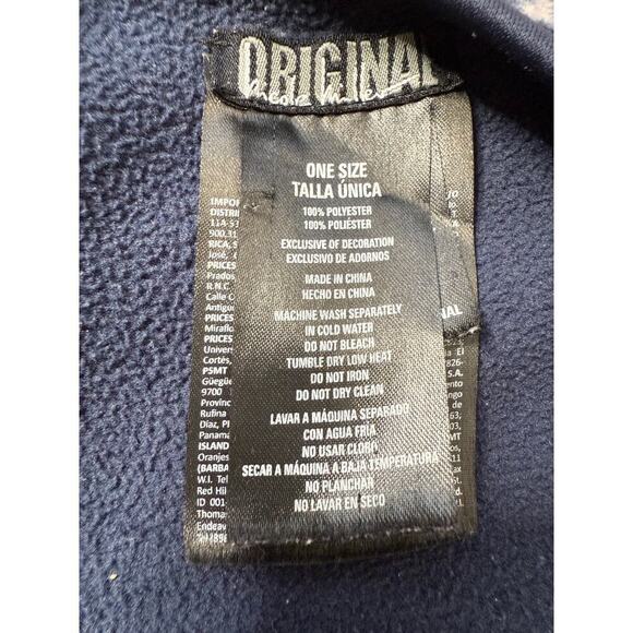 Nicole Miller Original Reversible Wrap Poncho One Size Navy Blue Plaid - Picture 2 of 6